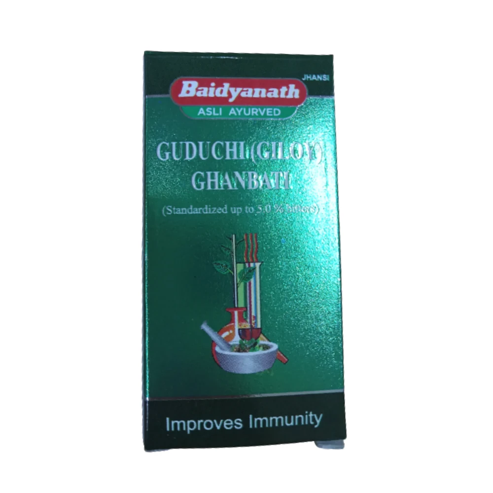 Baidyanath Jhansi Guduchyadi (Giloy) Ghan Bati, 60 Tablets-1.webp